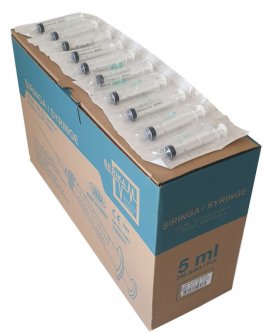 Berika 5 cc Enjektör Yeşil Kısa 250 adet Contalı